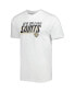 ფოტო #2 პროდუქტის Men's Charcoal, White New Orleans Saints Downfield T-shirt and Shorts Sleep Set