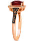 Pomegranate Garnet (1-3/8 ct. t.w.) & Diamond (1/4 ct. t.w.) Ring in 14k Rose Gold