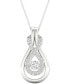 Фото #1 товара Twinkling Diamond Star diamond Infinity Teardrop 18" Pendant Necklace (1/5 ct. t.w.) in 10k White Gold