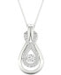 Фото #1 товара Diamond Infinity Teardrop 18" Pendant Necklace (1/5 ct. t.w.) in 10k White Gold