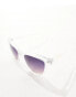 & Other Stories square oversized sunglasses in clear