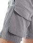 Фото #4 товара Brave Soul multi pocket tech cargo shorts in grey