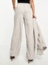 Vero Moda pinstripe relaxed wide leg trouser co-ord in grey