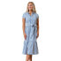 ფოტო #15 პროდუქტის Women's Short Sleeve Button Front Tiered Maxi Dress with Waist Sash