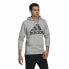 Толстовка с капюшоном мужская Adidas Essentials Fleece Big Logo Серый