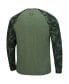Men's Olive, Camo Notre Dame Fighting Irish OHT Military-Inspired Appreciation Slim-Fit Raglan Long Sleeve T-shirt
