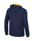 Фото #2 товара Men's Navy Michigan Wolverines Affirmative Thermal Hoodie Long Sleeve T-shirt