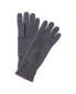 Фото #1 товара Hannah Rose Herringbone Trim Cashmere Gloves Women's Grey