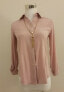 Thalia Sodi Women Petite Utility Shirt With Neklace Point Collar Pink PXS