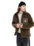 Lee borg sherpa harrington jacket in brown