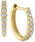 ფოტო #1 პროდუქტის Diamond Hoop Earrings (1/4 ct. t.w.) in 14k Gold