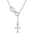 Gold original necklace Infinity with a cross 273 001 00132 07