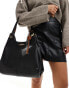 River Island slouch shoulder bag in black - фото #4