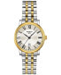 ფოტო #1 პროდუქტის Women's Swiss Carson Premium Two-Tone Stainless Steel Bracelet Watch 30mm