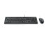 Фото #4 товара Logitech Desktop MK120 - Full-size (100%) - Wired - USB - QWERTY - Black - Mouse included