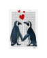 Фото #1 товара Картина с пингвинами Trademark Global fab Funky с сердечками на холсте - 36.5" x 48"
