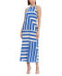 Фото #3 товара Women's Striped Sleeveless Maxi Dress