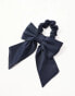 Maids to Measure Bridesmaid satin hair bow in navy