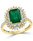 ფოტო #1 პროდუქტის EFFY® Emerald (2-1/5 ct. t.w.) & Diamond (1/2 ct. t.w.) Ring in 14k Gold