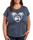 ფოტო #1 პროდუქტის Trendy Plus Size Palm Tree Graphic T-Shirt