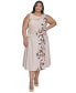 Фото #1 товара Plus Size Cowl-Neck Sleeveless Midi Dress