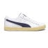 Фото #1 товара Puma Clyde Vintage Lace Up Mens White Sneakers Casual Shoes 39468701