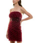 ფოტო #6 პროდუქტის Juniors' Rosette Applique Strapless Sheath Dress