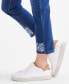 ფოტო #3 პროდუქტის Petite High-Rise High-Cuff Embroidered Capri Jeans, Created for Macy's