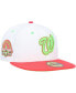Фото #1 товара Men's White, Coral Washington Nationals Robert F. Kennedy Memorial Stadium Strawberry Lolli 59FIFTY Fitted Hat