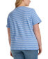 Фото #2 товара Plus Size Cotton Striped T-Shirt, Created for Macy's