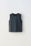 Sleeveless henley t-shirt