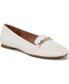 White Woven Embossed Faux Leather