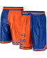 Men's Blue, Orange New York Knicks Courtside Versus Force Split DNA Performance Shorts