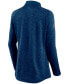 ფოტო #4 პროდუქტის Women's Navy and Heathered Navy Seattle Kraken Authentic Pro Travel and Training Raglan Quarter-Zip Jacket