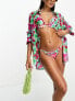 Фото #1 товара Only oversized beach shirt in pink floral