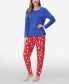 ფოტო #3 პროდუქტის Women's Long Sleeve Crew Top with Jogger, Set of 2