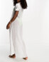 Reclaimed Vintage embroidered beach maxi shirt in white