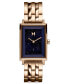 Фото #1 товара Women's Signature Square Carnation Gold-Tone Stainless Steel Watch 24mm