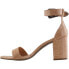 COCONUTS by Matisse Callin Croc Ankle Strap Womens Beige Dress Sandals CALLIN-N