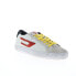 Фото #4 товара Diesel S-Leroji Low Mens White Leather Lifestyle Sneakers Shoes