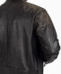 ფოტო #2 პროდუქტის Men's Vintage Two-Tone Leather Café Racer Jacket