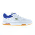Фото #1 товара Lacoste Lineset 124 1 SMA Mens White Leather Lifestyle Sneakers Shoes