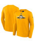 Фото #1 товара Men's Gold Pittsburgh Penguins Authentic Pro Secondary Replen Long Sleeve T-shirt