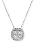 Фото #1 товара Diamond Halo Cluster Pendant Necklace (1 ct. t.w.) in 14k Gold or 14k White Gold