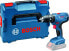 Bosch Professional 18 V System Cordless Hammer Drill GSB 18V-21 (max. Torque 21 Nm, without Batteries and Charger, in L-BOXX)