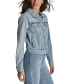 Фото #3 товара Women's Button-Down Denim Trucker Jacket