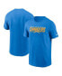 Фото #3 товара Men's Powder Blue Los Angeles Chargers Muscle T-shirt