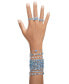 Silver-Tone Gema Blue Mixed Cut Bracelet