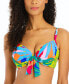 Фото #1 товара Women's Life of the Party Tie-Front Bikini Top