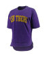 ფოტო #3 პროდუქტის Women's Purple LSU Tigers Arch Poncho T-shirt